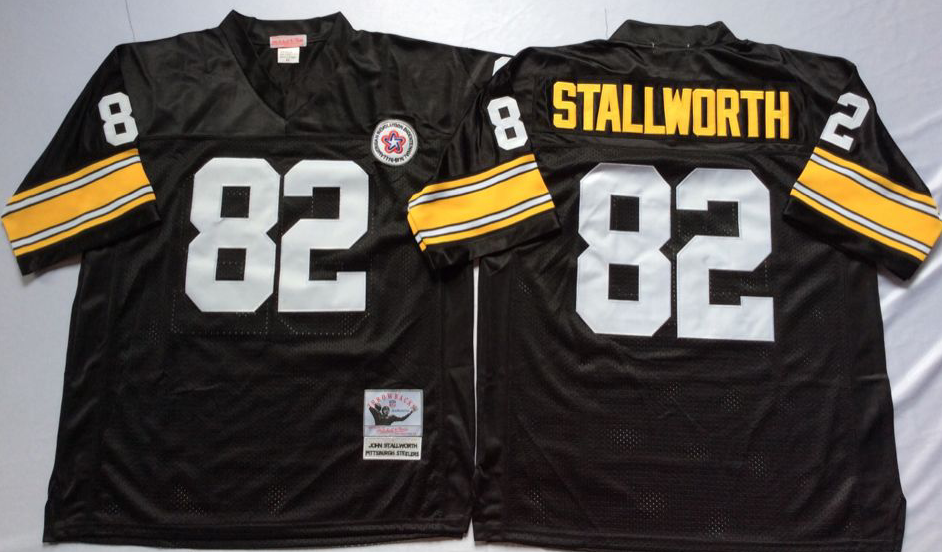 Men NFL Pittsburgh Steelers #82 Stallworth black Mitchell Ness jerseys